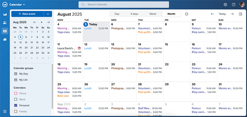 Fastmail Calendar