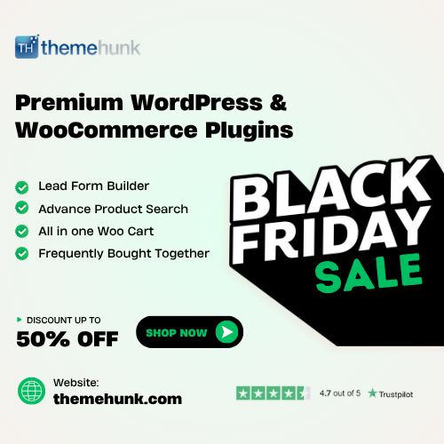 ThemeHunk: Premium Plugins black friday