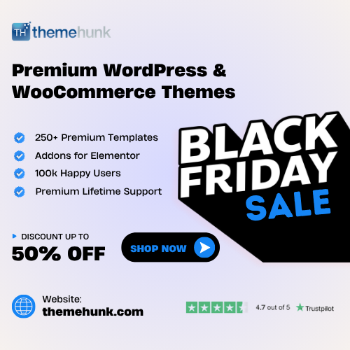 ThemeHunk Premium Themes black friday