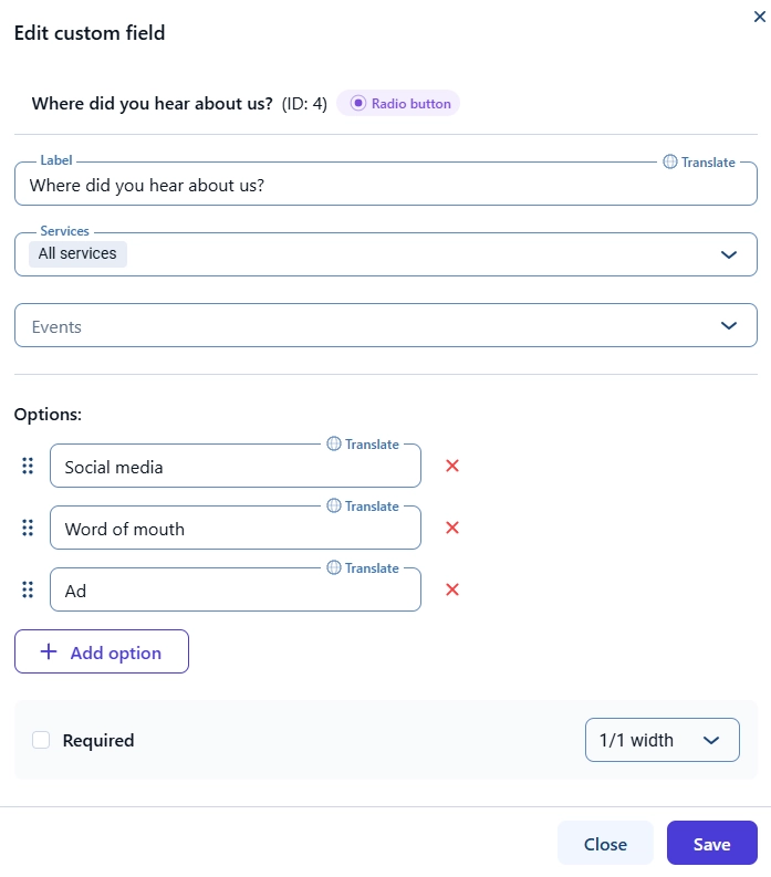 Booking custom fields - Amelia WordPress Booking Plugin