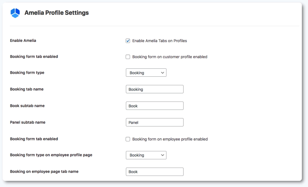 BuddyBossでメンバープロフィールにAmeliaタブを有効にするためのオプション
