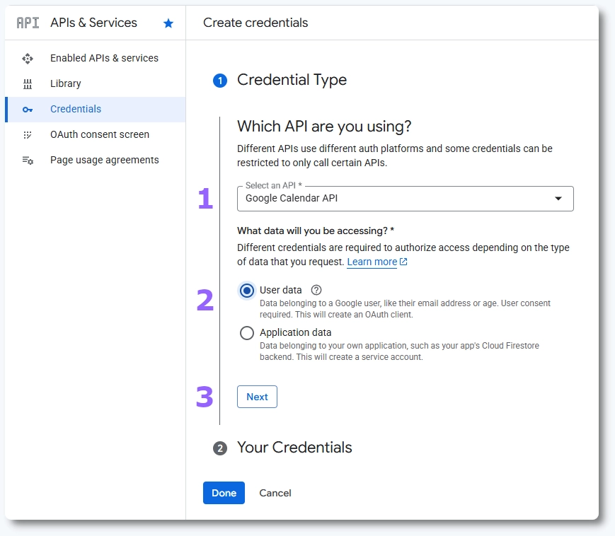 OAuth-gegevens aanmaken in Google Cloud Console