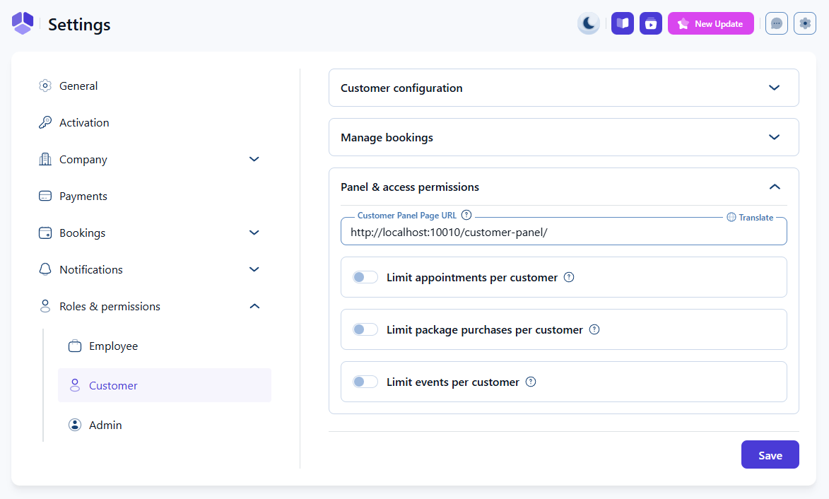 Customer panel - Amelia WordPress Booking Plugin