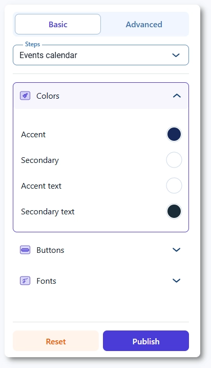 Global Basic settings for Event calendar booking form in Amelia