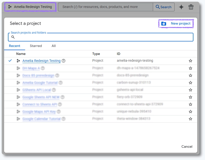 Google Cloud project aanmaken