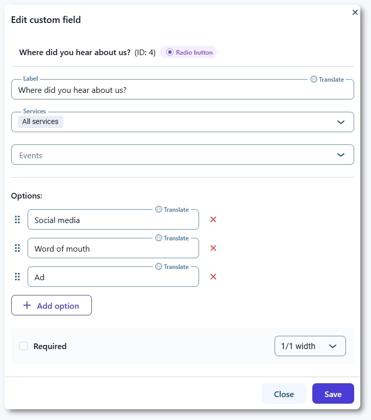Booking custom fields - Amelia WordPress Booking Plugin