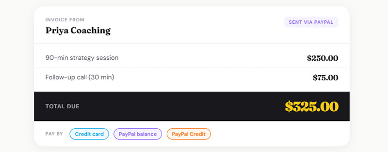 PayPal Invoicing for Low-Volume Booking Businesses