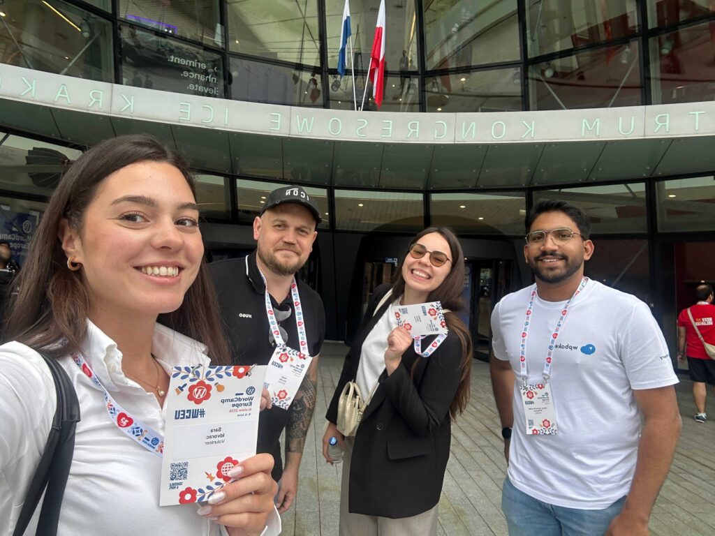 amelia and ivyforms team at wordcamp europe 2026 in krakow 